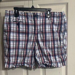 Faded Glory Plaid Shorts in Red, White, and Blue